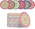 Restaurantware Paper Bar Coasters 480 Count 3.5 Inch Super Absorbent Beverage Coasters Pulpboard Assorted Design Drinkware Coasters Durable Paper Round Assorted