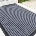 OLANLY Front Door Mat Indoor Outdoor Entrance, Waterproof Heavy Duty Doormat, Fade Resistant, Low Profile, Easy Clean Patio Porch Welcome Floor Mats for Entry, 29.5x17, Ash Grey