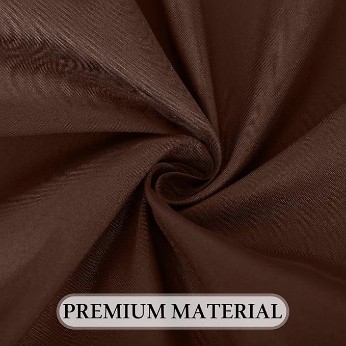 8 Pack Brown Tablecloth 60 x 102 Inch Rectangular Table Cloth for 6 Foot Rectangle Tables, Wrinkle Resistant Washable Rectangle Fabric Table Covers for Wedding Party Banquet Buffet and Camping