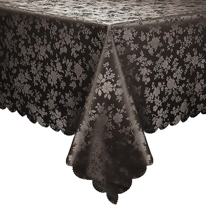 Smiry Rectangle Table Cloth, Waterproof Heavy Duty Vinyl Tablecloths, Wipeable Washable Table Cover for Kitchen and Dining Room (Coffee, 54" X 78")