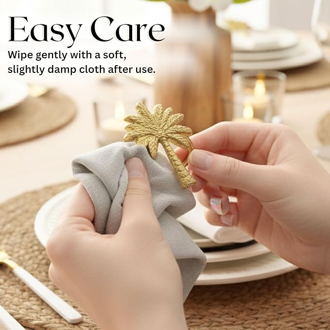 Napkin Ring Set of 12, Fall Thanksgiving Christmas Napkin Rings, Festival Metal Napkin Rings Holders, Napkin Ring Bulk for Wedding, Party, Elegant Table Settings Gift Ideas (Gold) - ALPHA Living HOME