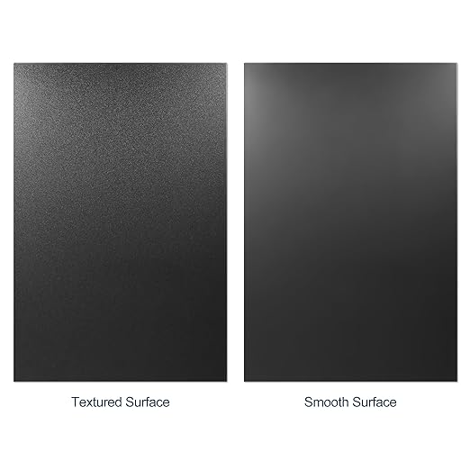 ABS Plastic Sheet 18" x 24" x 1/4" Thick (6mm) Black Rigid Moldable Thermoplastic Board for Crafts, DIY Projects, Home Decor - Textured & Smooth Surface, Pack of 2