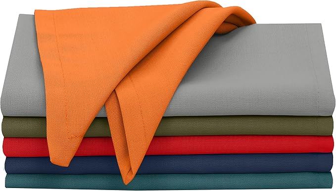 Ruvanti Cloth Napkins Set of 12, 18x18 Inches, 100% Cotton, Washable, Soft & Absorbent, Perfect for Wedding, Christmas, ‎Thanksgiving Dinners - Multi Colors