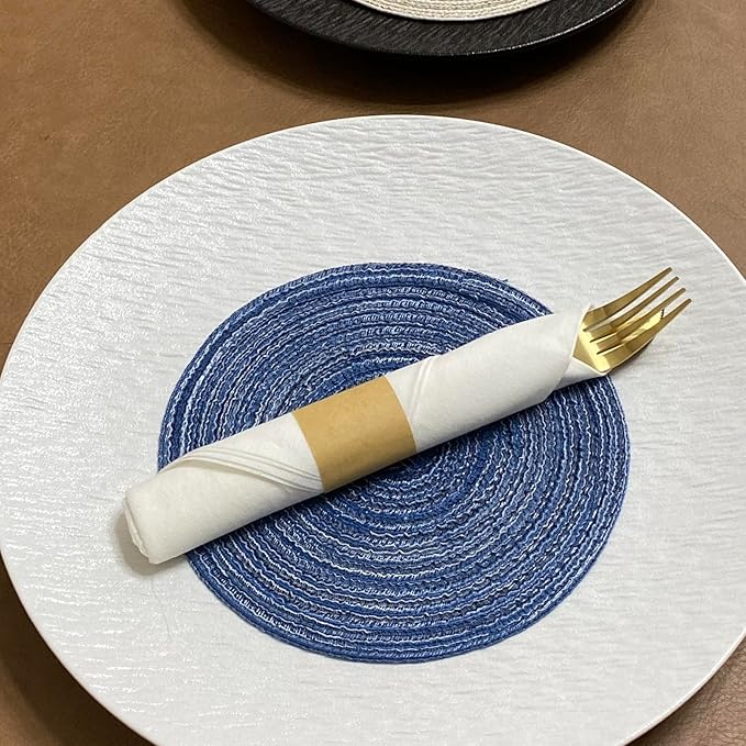 Germiwipe 500 Pcs 1.5×4.25 Inch Kraft Paper Napkin Rings - Self Adhesive Silverware Wraps Bands for Party Wedding Catering Restaurant Home Dinner Decor