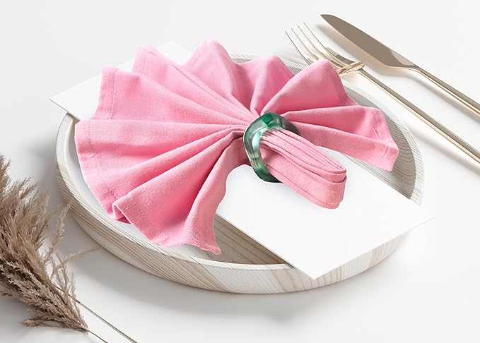 ALPHA Living HOME Set of 12 Epoxy Resin Napkin Rings - Handcrafted Napkin Ring Holders 1.5" Napkin Rings for Christmas Party Decoration, Dinning Table, Family Gatherings, Table Décor(Multi Pastel)