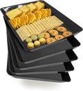 Serving Tray Platter, 5 Pcs Food Tray for Veggie Fruit Snack Dessert Cookie Cheese, Food Trays for Party Supplies Display, Plastic Platters for Serving Food, Large Trays, BPA Free