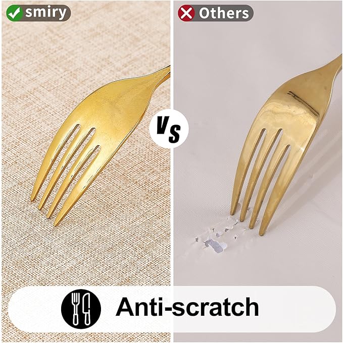 Smiry Rectangle Polyester Table Cloth, Waterproof Burlap Fabric Tablecloth, Washable Decorative Farmhouse Table Covers for Kitchen, Dining, Parties, 60x84, Champagne