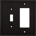 Henne Bery Modern Edge Decorative Wall Plate Switch Plate Outlet Cover, Durable Solid Zinc Alloy (Toggle/Decorator, Matte Black)