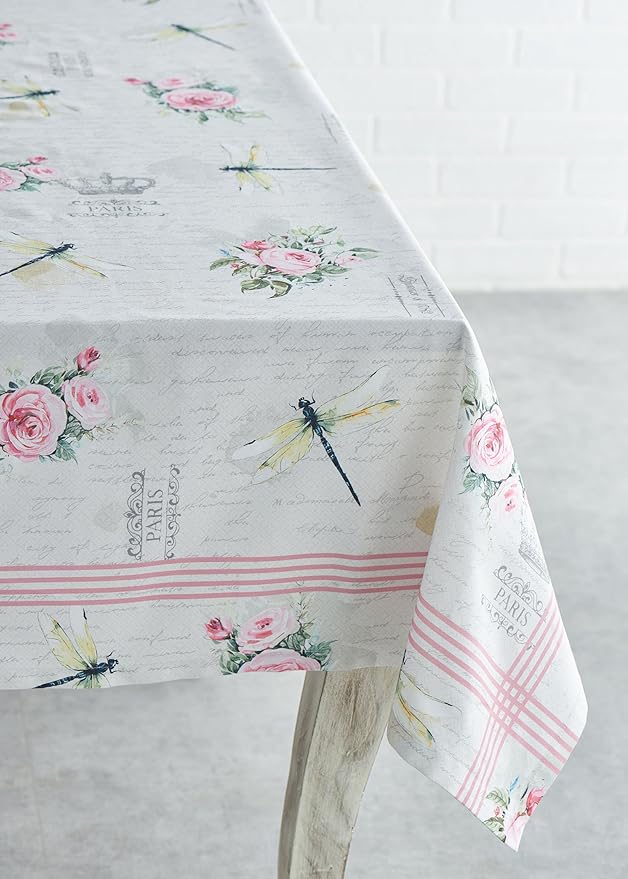 Maison d' Hermine Table Cloth Rectangle Table 100% Cotton 60 x 120 Inches Tablecloth Reusable Decorative for Dining Room Farmhouse Home Valentines Day Decorations Spring Summer - Champ De Mars