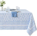 ATOSII Amalfi 100% Cotton Boho Rectangle Fall Tablecloth, Handblock Print Table Cloth for Kitchen I Dining Table Linen Fall Décor I Parties Wedding Outdoor Christmas Thanksgiving I 60 X 108 Inches