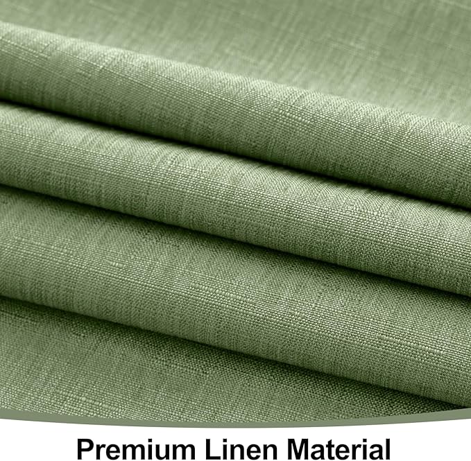Smiry Rectangle Table Cloth Linen Textured, Waterproof Spillproof Anti-Wrinkle Burlap Tablecloth, Washable Decorative Fabric Table Cover for Dining, Party, Banquet, 52 x 70 Inch, Sage Green