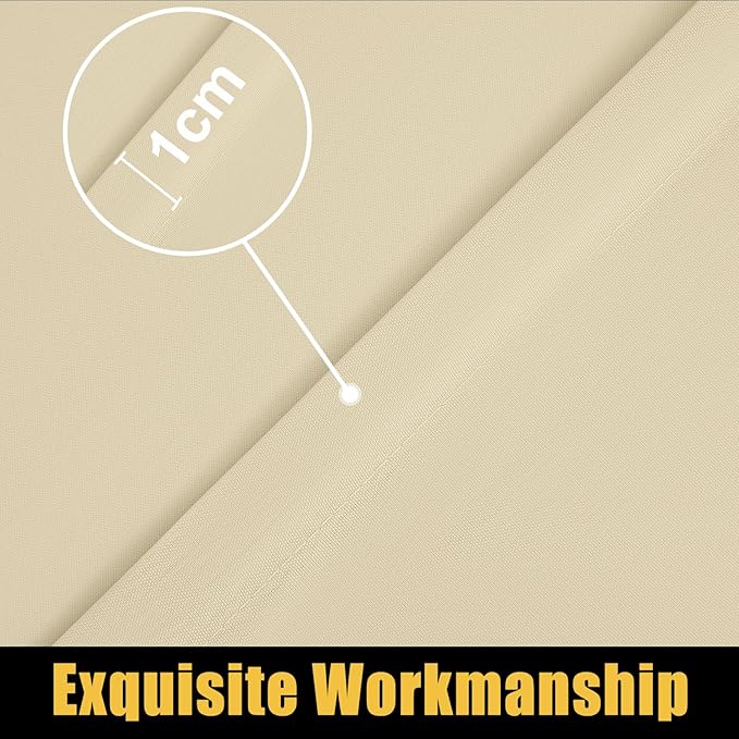 Smiry Rectangle Picnic Table Cloth, Waterproof Elastic Fitted Tablecloths for 5 Foot Tables, Washable Polyester Table Cover for Camping, Indoor and Outdoor (Champagne, 30"x60")