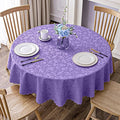 Smiry Round Table Cloth, Waterproof Heavy Duty Vinyl Tablecloths, Wipeable Washable Table Cover for Kitchen and Dining Room (Purple, 70" Round)