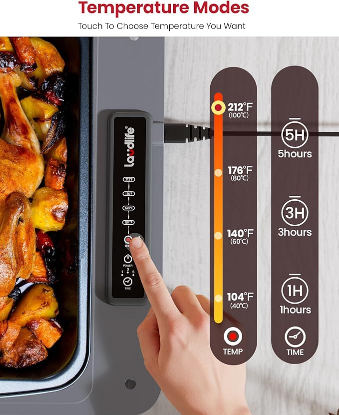 Extra Large Food Warming Mat for Countertop (XXL 36”x16”) - Full-Surface Heating Pad with 4 Temps Settings, Ideal for Buffet Party Food Warmer, Roll-Up Electric Warming Tray for All Gathering, Gray