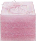 DaYammi 200 Pcs Pink Dessert Plates Including 100Pcs Appetizer plates 6'',100Pcs Plastic Forks 5.7'',Rose Glitter Plastic Square Plate for Wedding,Pink Cake plates and forks for Valentine's Day Party