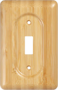 Decorative Light Switch Covers Bamboo Wood Switch Plate Covers Single Toggle Stylish Wood Switch Plate Covers