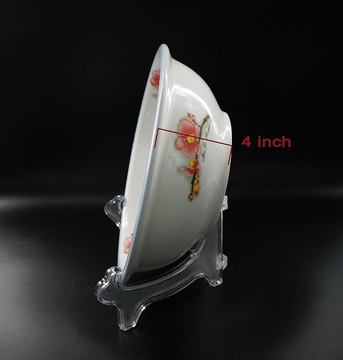 Artliving Display Stand Easel Bowl Stand for Display Large Deep Bowls, Platters and Deep Dishes Clear