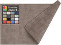 Homaxy Faux Leather Heat Resistant Placemats for Dining Table Set of 8, Waterproof Wipeable Washable PU Table Mats, Easy to Clean Anti-Slip Place Mats, 11.8" x 17", Dark Brown