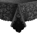 Smiry Rectangle Table Cloth, Waterproof Heavy Duty Vinyl Tablecloths, Wipeable Washable Table Cover for Kitchen and Dining Room (Black, 54" X 78")