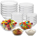 LemonRoad 20 Pcs Glass Prep Bowls Sets 4 Sizes 2.5/4.5/8.5/12.9 oz Cooking Clear Small Prep Pinch Bowls Mini Stackable for Toppings, Kitchen, Salt, Spices, Dipping, Baking & Meal