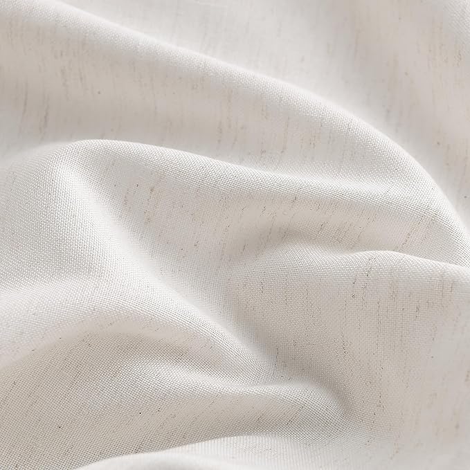 Cream Tablecloth for Rectangle Table Linen Cotton Blend Burlap Kitchen Dining Oblong Table Covers County Neutral Decoration Ivory Daily Use Picnic Holiday 8ft 60x84 Inch