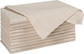 Natural Color Cotton Linen Blend Napkins Set of 12 - Hemmed 18x18 Inch Decorative Elegant Soft Washable Reusable Flax Dinner Napkin for Dining Table Décor Christmas Wedding Party & Everyday Use