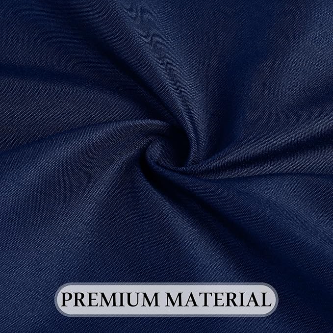 8 Pack Navy Blue Tablecloth 60 x 126 Inch Rectangular Table Cloth for 6 Foot Rectangle Tables, Wrinkle Resistant Washable Polyester Fabric Table Covers for Wedding Party Banquet Buffet and Camping