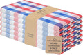 Urban Villa Cotton Dinner Napkins Set of 6, 20x20 Inche Soft Premium Cotton Napkins, Hotel Quality Highly Absorbent, Reusable & Washable Table Dinner Napkins (Red/Blue/White, Buffalo Checks)