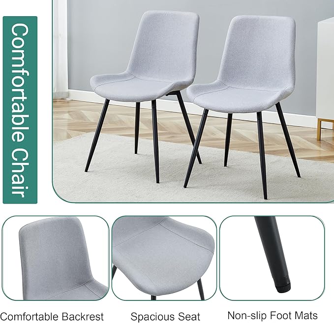 Extendable Dining Table Set for 8, 55"–71" Modern White Kitchen Table with 8 Upholstered Chairs, Space-Saving for Living Room Apartment, Sturdy & Comfortable, Easy Assembly