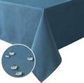 H.VERSAILTEX Linen Textured Table Cloths 60 x 120 Inch Premium Solid Tablecloth Spill-Proof Waterproof Table Cover for Dining Buffet Feature Extra Soft and Thick Fabric Wrinkle Free, Ink Blue