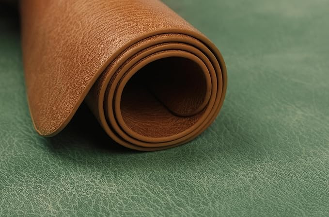 Faux Leather Dining Placemats Set of 4,Suitable for Indoor&Outdoor,Waterproof&Heat-Resistant Table Mats,Washable&Non-Slip Wipeable for Dining Table Decor-Brown