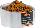 Master Pet Supply Stainless Steel Slanted Dog Cat Food Bowl - 24 oz Heavy Duty - Stainless Steel, Double Wall Insulated, Non-Slip Elevated Bowl for French Bulldogs Pugs Cats, Anti Rust Dishwasher Safe