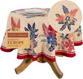 Maison d' Hermine Table Cloth Round Table 100% Cotton 69 Inches Fall Tablecloth Reusable Everyday Use for Thanksgiving Christmas Decorations Dining Farmhouse Party (Kalahari)
