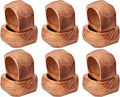 CLEENTABLE Wooden Napkin Rings Set of 12 Fall Decor for Home Square Acacia Wood Napkin Holders for Dining Table Wood Napkin Ring Rustic Table Décor for Weddings, Parties, Everyday Use (Brown)