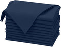 Ruvanti Linen Napkins Set of 12, 18x18 Cloth Napkins, Cotton Linen Blend Napkins Cloth Washable, Soft, Reusable Dinner Napkins for Wedding, Parties, Christmas, Thanksgiving, Everyday Use - Navy