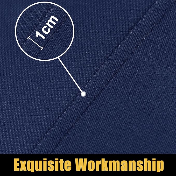 Smiry Rectangle Picnic Table Cloth, Waterproof Elastic Fitted Tablecloths for 4 Foot Tables, Washable Polyester Table Cover for Camping, Indoor and Outdoor (Navy, 24"x48")