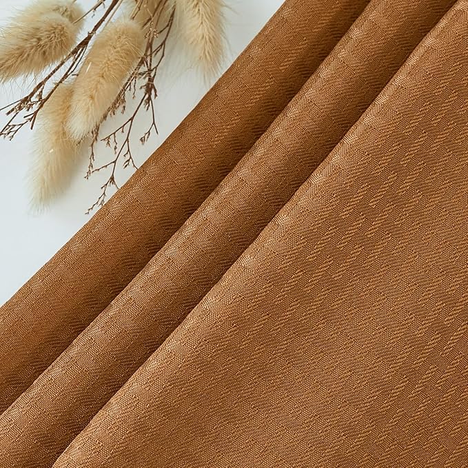 maxmill Fall Tablecloth Waterproof Spillproof Wrinkle Resistant Soft Weaved Texture Table Cloth for Harvest Thanksgiving Dinner and Party Indoor and Outdoor Use, Square 60 x 60 Inch, Amber