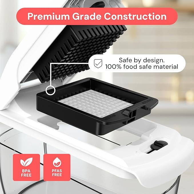 Fullstar The Original Pro Chopper - Vegetable Chopper and Spiralizer, Food Chopper with Container, Fruit Slicer, Kitchen Gadgets & Gifts, Home Essentials (7 in 1, White)