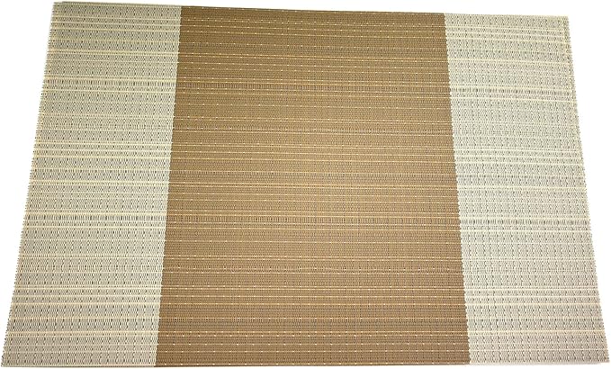 Gugrida Vinyl Grey Florals Placemats Heat Resistant Dining Table Mats Non-Slip Washable Place Mats Set of 6