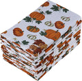 Urban Villa Christmas Napkins Pumpkin Print Cloth Napkins Set of 12 Premium Quality Dinner Napkins Cotton Oversized 20X20 in Cloth Napkins with Mitered Corners Ultra Soft Quality Dinner Napkins