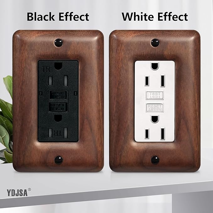 Four Light Switch Cover Plate Solid North American Walnut 4-Gang Decorative Wall Plate for Stylish and Modern Interiors