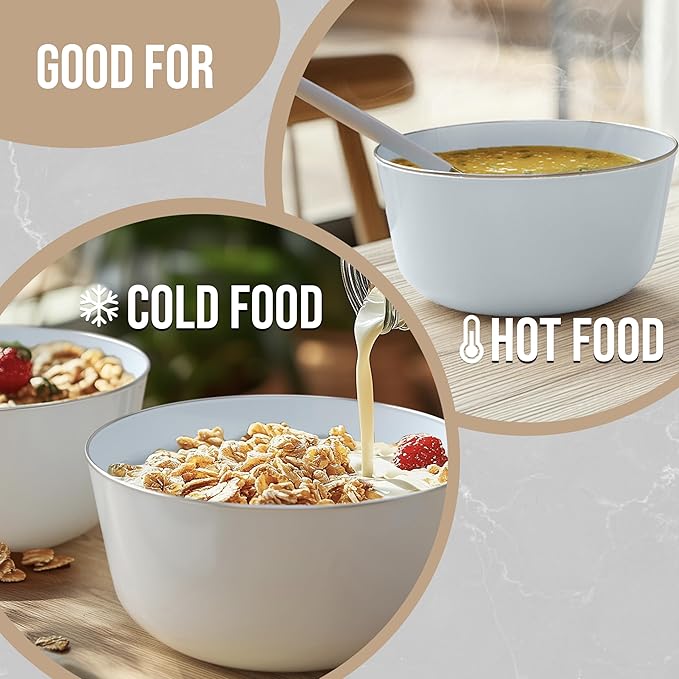Trendables Plastic Bowls Disposable Bowls 24 Oz Bowl Set Of 10 Sage Silver Rimmed Fancy Plastic Serving Dishes Perfect for Parties and Events Disposable Candy Bowl