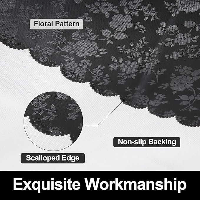 Smiry Square Table Cloth, Waterproof Heavy Duty Vinyl Tablecloths, Wipeable Washable Table Cover for Kitchen and Dining Room (Black, 70" X 70")