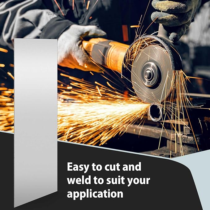 12 x 48 Inch 16 Gauge Mild Steel Sheet Metal Plate, Square Weldable Carbon Cold Rolled Panels for Industrial DIY Welding, Craft Use Accessories, Easy Formability Smooth Surface