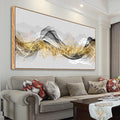 Tucai Decor Wall Art Modern light Luxury Abstract Gold ink Landscape Canvas Wall Art for Living Room Bedroom Color Pictures Artwork Home Decor Canvas Print Wall Decor Ready to Hang 30x60inch (Framed)
