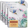 Maison d' Hermine Cloth Napkins Set of 4 100% Cotton Everyday Reusable Square Napkins Cloth Washable Dinner Party Wedding Restaurant Valentines Day Decorations Spring/Summer (Tropiques, 20" x 20")