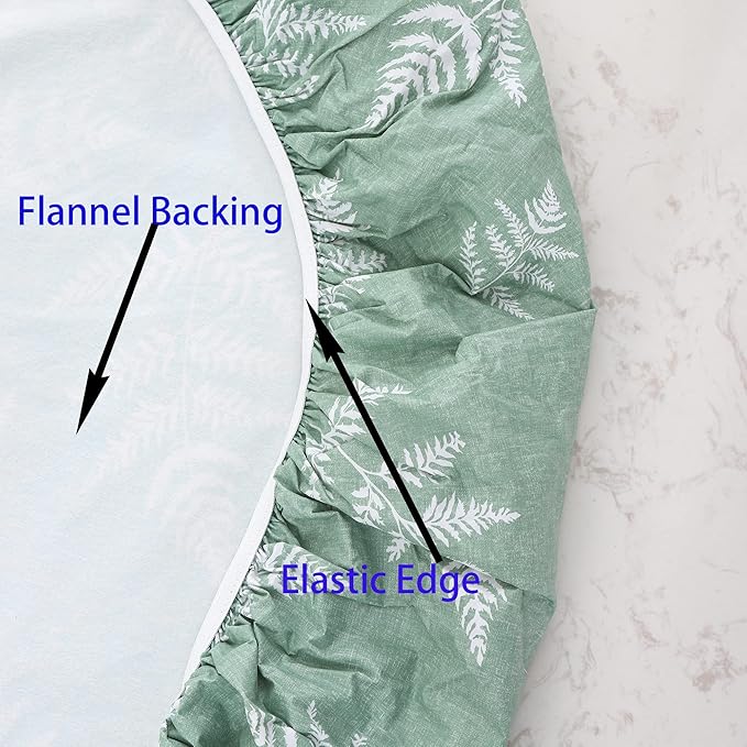Walrus Round Vinyl Fitted Tablecloth with Flannel Backing Elastic Edge Design Table Cover Waterproof Oil-Proof PVC Table Cloth Stain-Resistant Best for 37"-44" Round