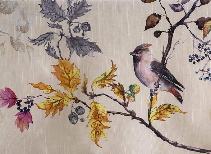 Maison d' Hermine Table Cloth Rectangle Table 100% Cotton 60 x 108 Inches Fall Tablecloth Reusable Everyday Use for Thanksgiving Christmas Decorations Dining Farmhouse Party (Equinoxe - Beige)