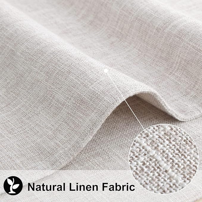 homing Cotton Linen Placemats Set of 12, Cloth Washable Farmhouse Dining Table Mats for Indoors & Outdoors, Easy to Clean, Neutral Beige, 13 x 19 Inch