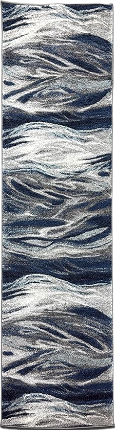 Keen Home Design Area Rugs - 2x14 Non-Shedding, Abstract Rugs for Kitchen, Living Room, Bedroom, Dining Room, Entryway - Size: 2'8" x 14', Multi